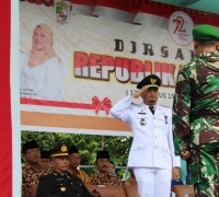 Potret Upacara Bendera HUT RI ke 72 di Kecamatan Kuala Kampar 
