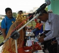 Said Mashudi turut hadir dalam Pembukaan Turnamen Sepakbola antar siswa SD se Kuala Kampar