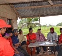 Wakil Ketua DPRD Pelalawan turut hadir pada Pencetakan Lahan Sawah di Kampung Merawang