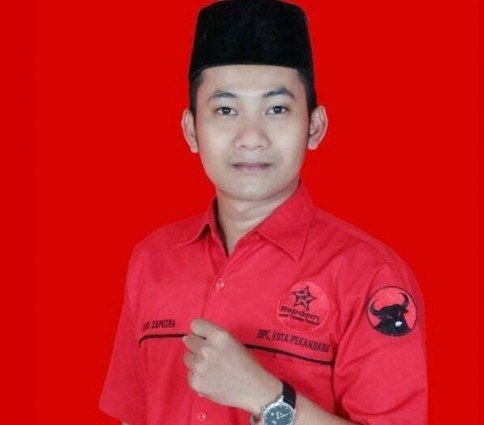 Komandan Satgas PSBTP Neldi Saputra dan Ketua DPC Repdem Kota Pekanbaru