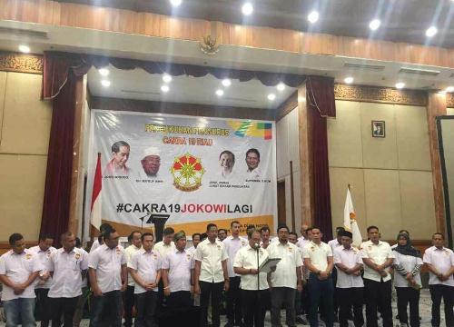 Cakra 19 Teritorial Riau Dikukuhkan, Relawan siap menangkan Jokowi-KH. Ma'ruf Amin di Riau