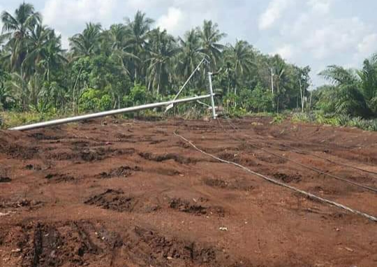 Tiang PLN Miring dan Tumbang, GNPK RI : Pengerjaannya Asal Jadi