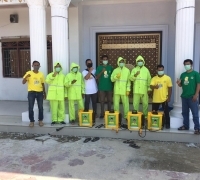 Relawan Riau Terbilang Lakukan Penyemprotan Disinfektan Cegah Covid-19