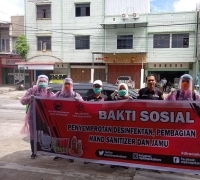 Lawan Virus Corona, Repdem Pekanbaru lakukan Penyemprotan Disinfektan secara Mandiri
