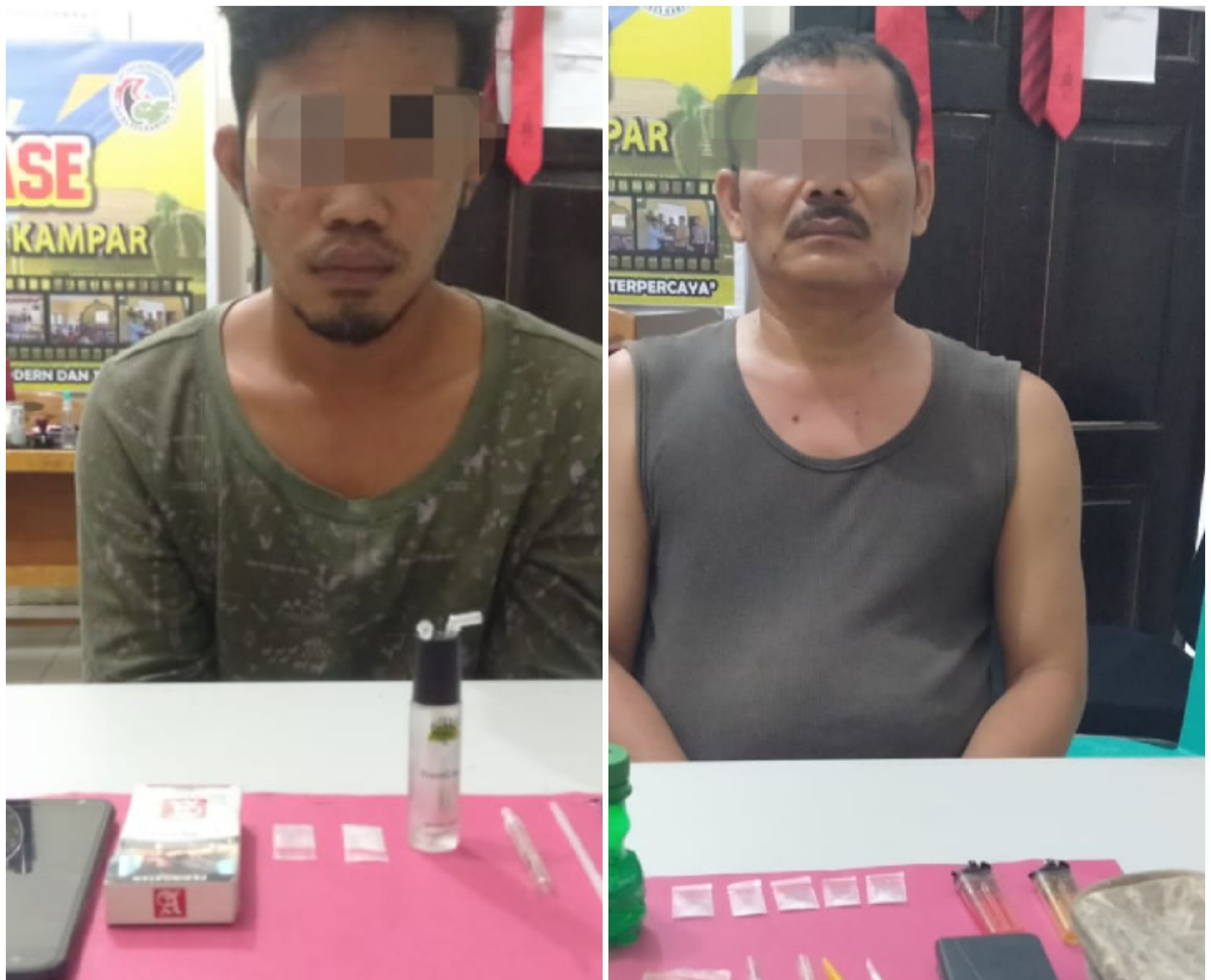 2 Orang Pengedar Shabu Diringkus Resnarkoba Polres Kampar di 2 TKP