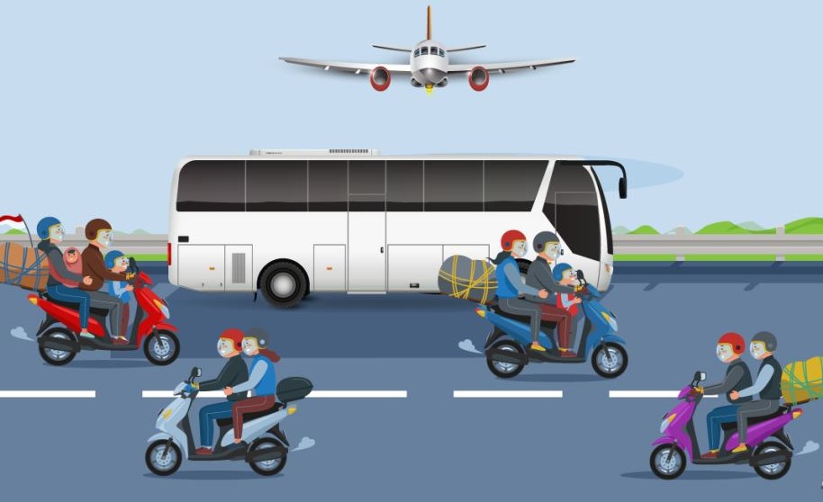 Ancaman untuk Travel Gelap yang Nekat Angkut Penumpang Mudik Ilustrasi mudik. (Ayobandung.com)