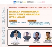 Webinar Gernas Literasi Digital di Pelalawan paparkan Bahaya Pornografi Bagi Perkembangan Otak Anak