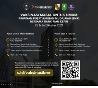 Pimpinan Pusat BMR Bersama Bank Riau Kepri Taja 1.000 Vaksinasi Untuk Masyarakat Umum