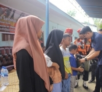 DPW Partai NasDem Provinsi Riau dan Ormas Pemuda Pancasila MPC kota Pekanbaru , adakan kegiatan santunan Anak Yatim