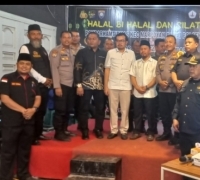 Kapolsek Bukit Raya Hadiri Halal Bihalal Yang Digelar Pokdarkamtibmas Kecamatan Marpoyan Damai.