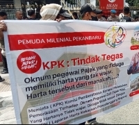 Kembali Lakukan Demo, PMP Tegaskan Minta Kepastian Laporan Dugaan Harta Kekayaan Tak Wajar Pegawai Pajak Riau