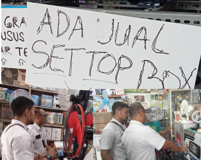Disperindag Riau Lakukan Pengawasan Peredaran Set Top Box Tv Digital Non SNI di Pekanbaru Foto Dok. Istimewa
