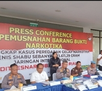 Polda Riau Musnahkan 23 Kilogram Narkoba Sindikat Jaringan Internasional