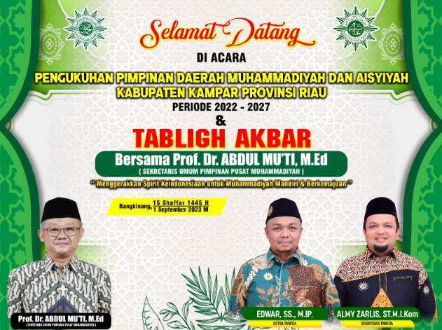 Pengukuhan Pimpinan Daerah Muhammadiyah dan Aisyiyah Kampar Menghadirkan Prof. Dr. Abdul Mu'ti, M. Ed Rapat Persiapan Panitia