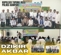 Kapolsek Tapung Hulu Bersama Personil Hadiri dan Lakukan Pengamanan Dzikir Akbar