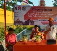 Sabarudi Laksanakan Penyebar Luasan Perda di Jalan Kenanga RT 01 RW 02 Kulim