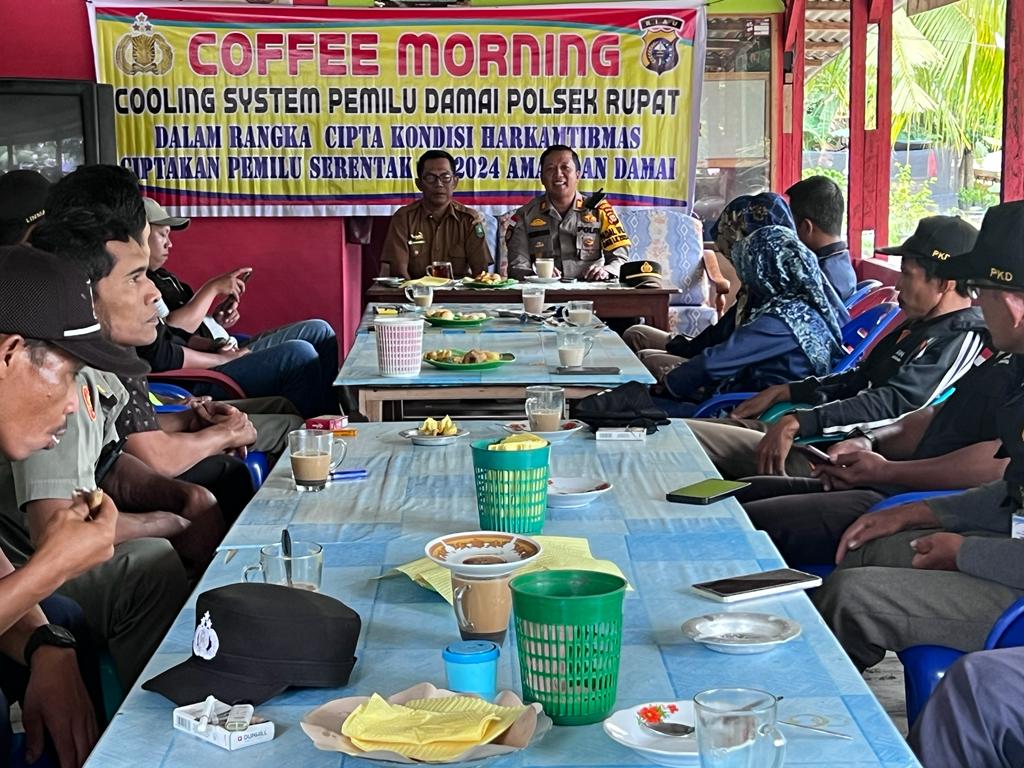Kegiatan coffe morning bersama Polsek Rupat.