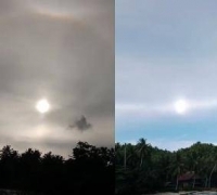 Viral, Penampakan Dua Matahari di Sumbar