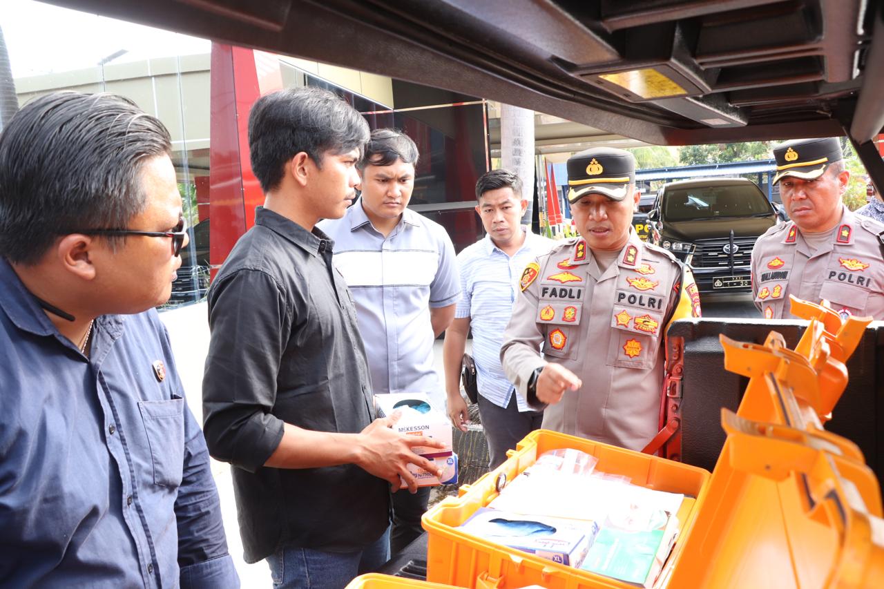Kapolres Karimun Pimpin Pengecekan Kendaraan Motor dan Mobil Dinas