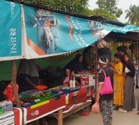 106 Personel Polres Karimun Laksanakan Pengamanan Pasar Tumpah Jelang Berbuka Puasa
