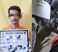 Terekam CCTV, Pelaku Curanmor Diringkus Polsek Kampar