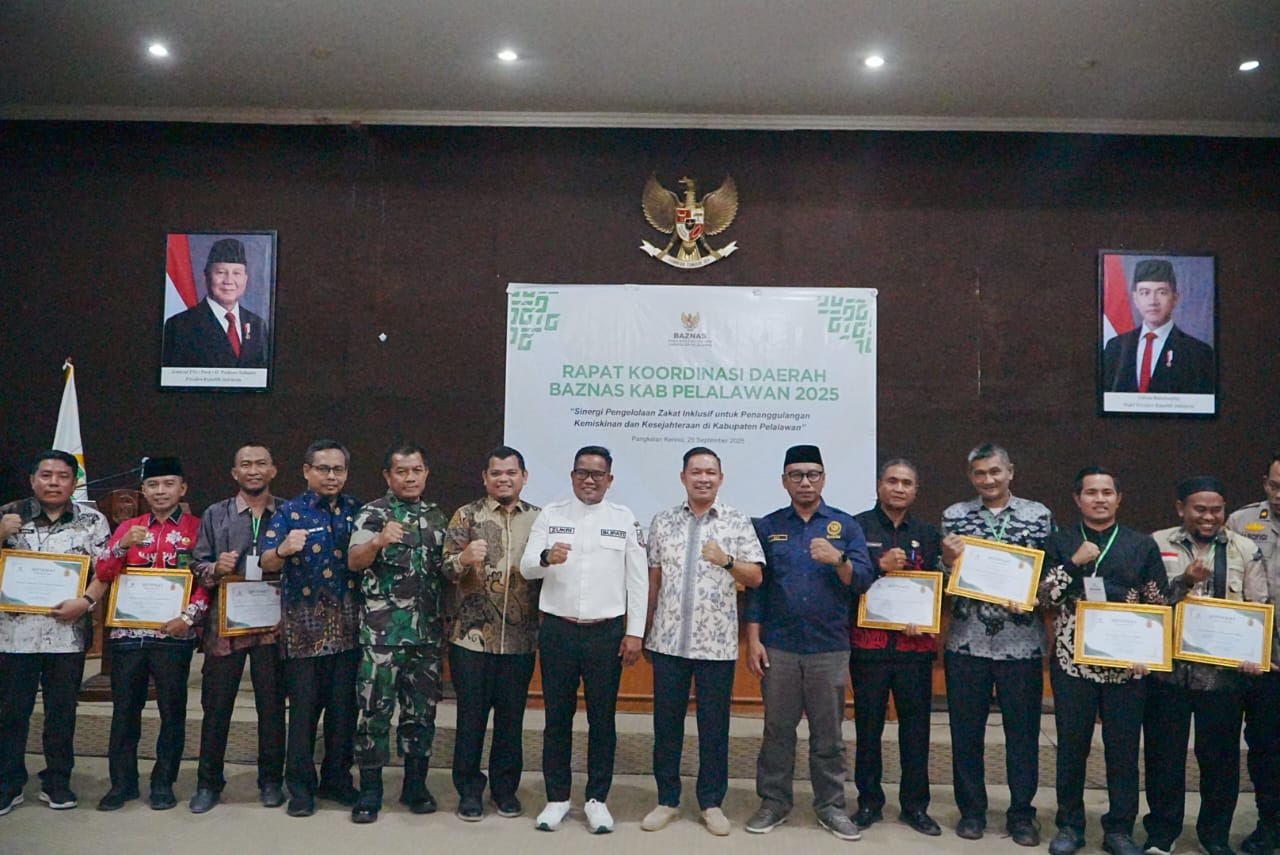 Bupati Zukri Buka Rakorda BAZNAS Kabupaten Pelalawan 2025