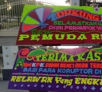 Kirim Karangan Bunga,  Berbagai Elemen Masyarakat Ucap Syukur  Kinerja KPK Atas OTT Gubernur Riau
