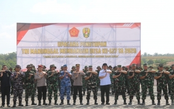 Kasdam XIX/Tuanku Tambusai Tutup TMMD ke-127, TNI Hadir Bantu Kesejahteraan Masyarakat